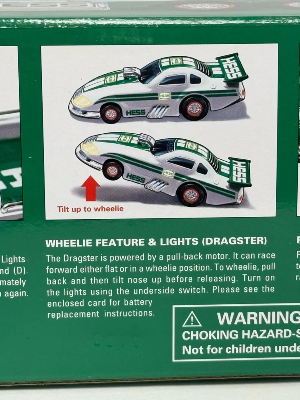 Hess Toy Truck & Dragster Wheelie Popping LED Lights Race Sounds 2016 NIB
